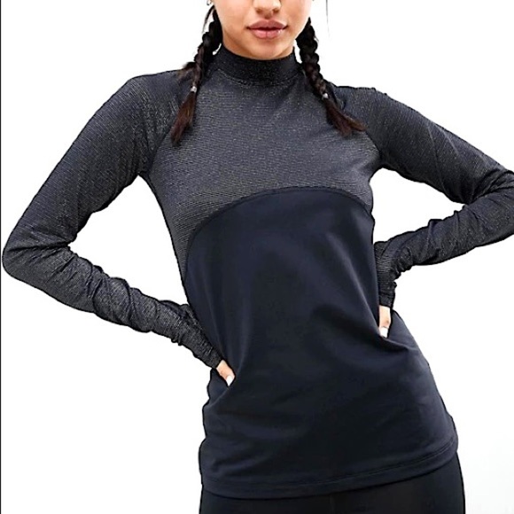 Nike Dri-Fit Warm Long Sleeve Sparkle Turtleneck Top Size 2XL - Picture 1 of 6